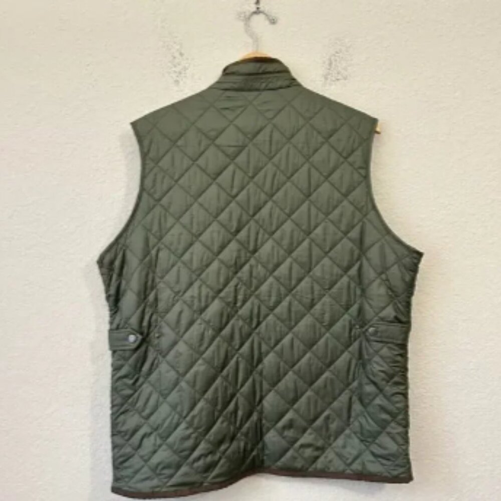 PETER MILLAR Essex Quilted Vest Olive Green Full Zip Jacket Company NWT - Picture 2 of 12